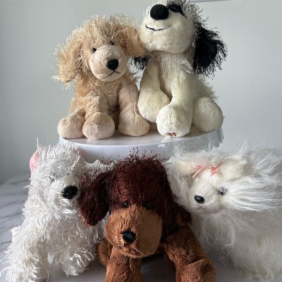 Ganz Webkinz Plush Golden Retriever, Yorkie &‎ More 5 piece Bundle - Picture 1 of 6